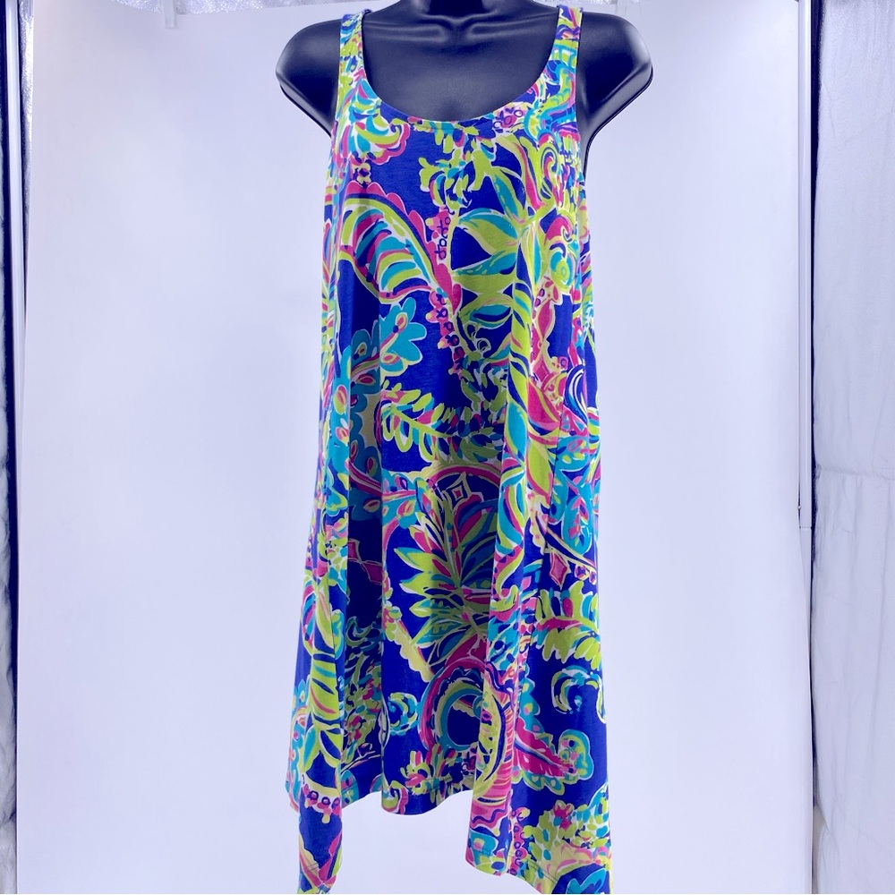 Lilly Pulitzer  Monterey Toucan Play Multi Racer Back Tank Swing Dress Size S